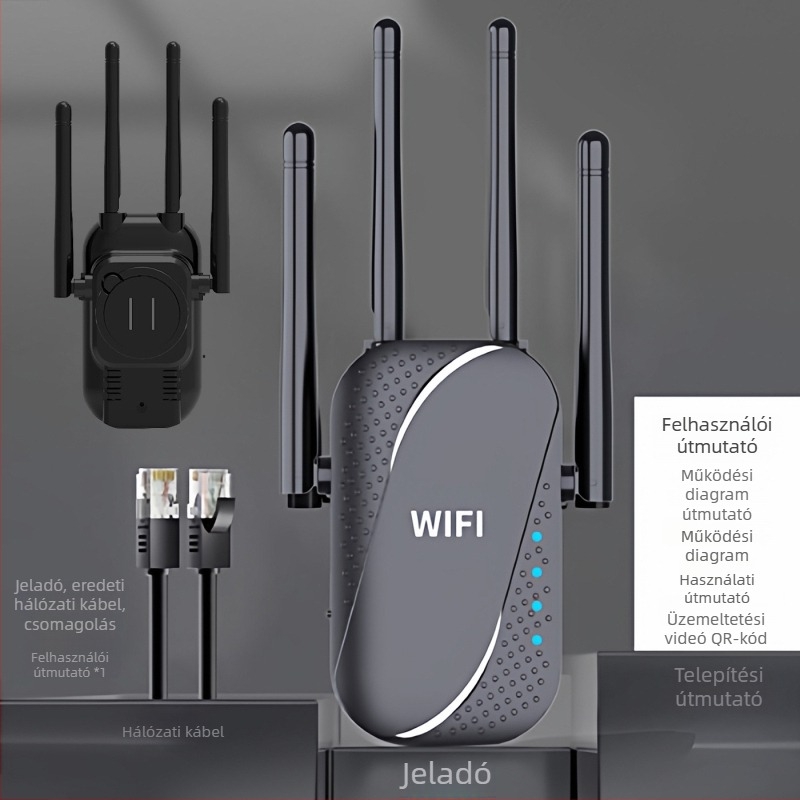 WiFi jel erősítő és extender, Dual-Band, falon átívelő, 2.4–5 GHz, 802.11ac, 200 m² lefedettség, 300 Mbps, Modell M300