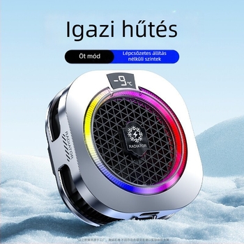 Th16Pro mágneses okostelefon-hűtő hátlapi klipsszel, kettős magos félvezető hűtés, 15W, ABS, Type-C, 150 g