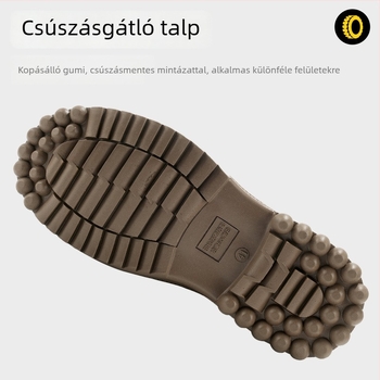 Téli vízálló munkavédelmi cipő, magas szárú, acél orr, ütés- és perforációálló, fleece béléssel