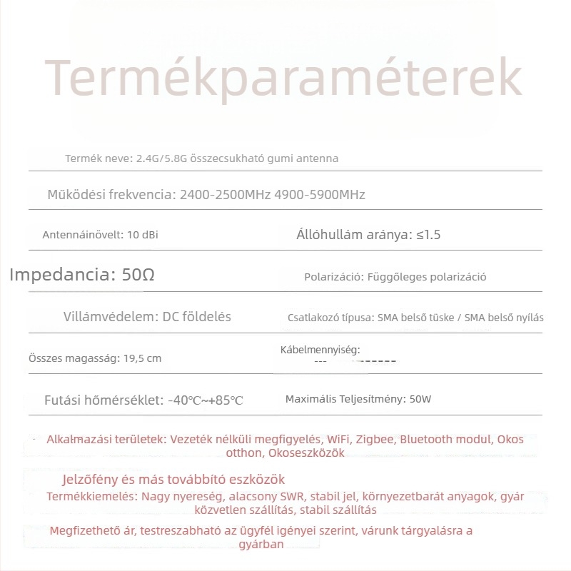 HCY kétsávos WiFi antenna Asus-hez routerekhez – falon át, nagy nyereség