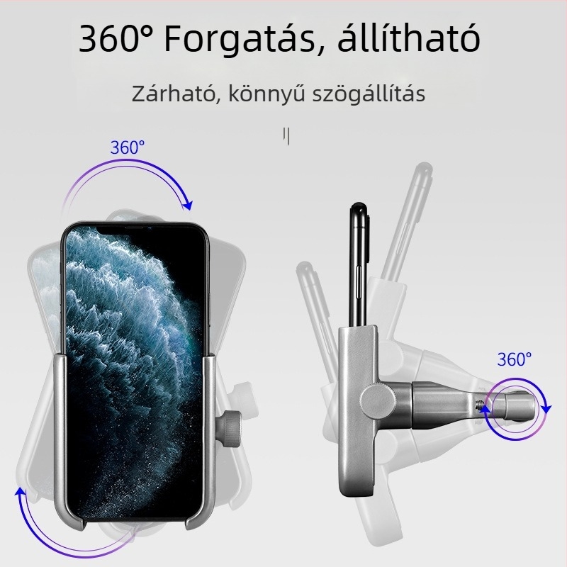Wolf alumínium‑ötvözetből készült felső telefon-tartó elektromos járművekhez, motorkerékpárokhoz és kerékpárokhoz