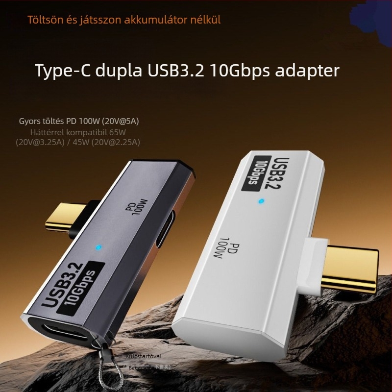 Type-C 1–2 adapter PD-100W gyors töltés és digitális audio átalakító fejhallgatókhoz