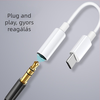 ZUZG Type-C–s 3,5 mm digitális hangadapter, modell YL, Android és Apple készülékekhez