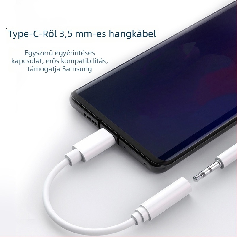 ZUZG Type-C–s 3,5 mm digitális hangadapter, modell YL, Android és Apple készülékekhez