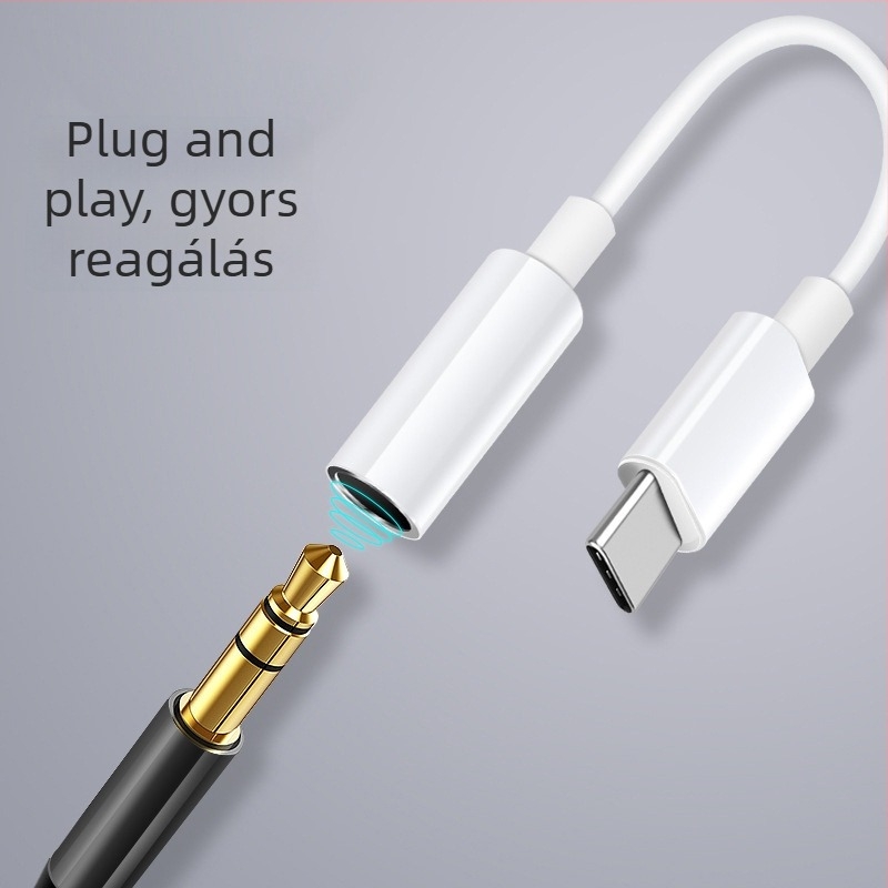 ZUZG Type-C–s 3,5 mm digitális hangadapter, modell YL, Android és Apple készülékekhez