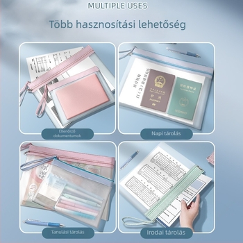 Dokumentumtáska cipzárral, Bai yi PVC, zárt stílus