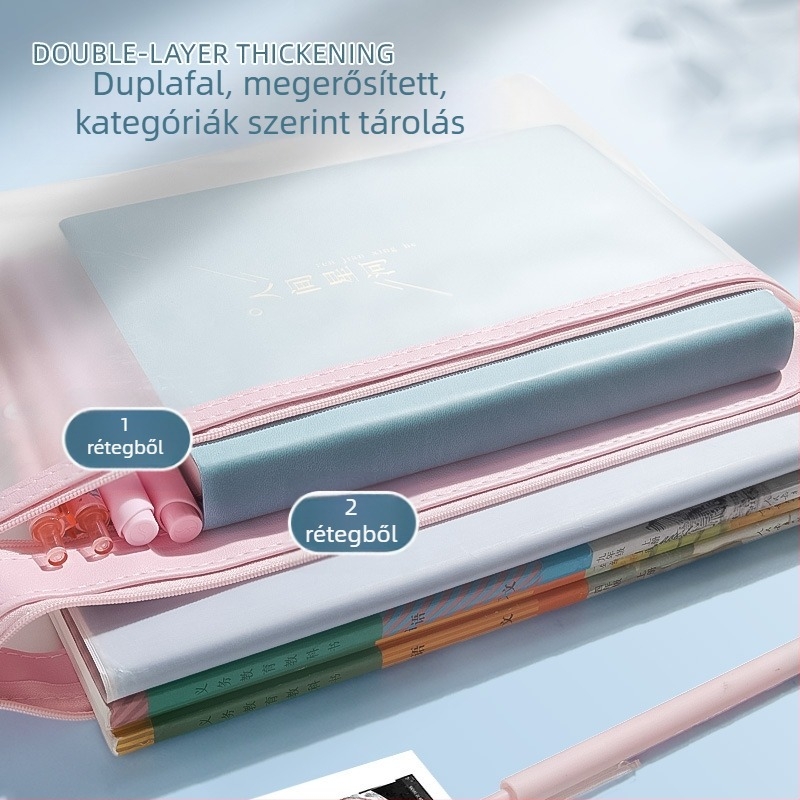 Dokumentumtáska cipzárral, Bai yi PVC, zárt stílus