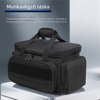 Eszköztároló táska megerősített támasztékkal, vastagított alappal, csúszásmentes és kopásálló taktikai kivitel
