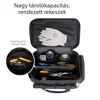Eszköztároló táska megerősített támasztékkal, vastagított alappal, csúszásmentes és kopásálló taktikai kivitel