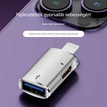 SYRUI SY-154 Lightning-USB OTG 2-az-1 adapter iPhone 14-hez