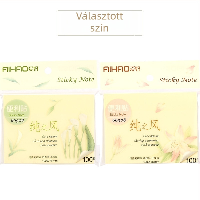 Hobbies ragasztós jegyzetek jegyzetfüzet, modell 66907, ragasztható, papíralapú borító, 1 belső oldal