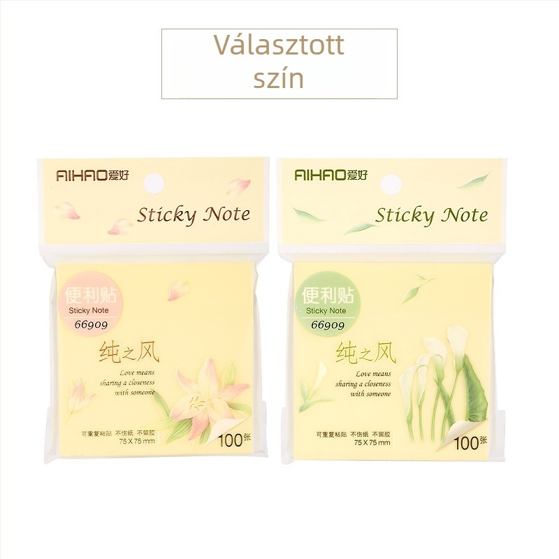 Hobbies ragasztós jegyzetek jegyzetfüzet, modell 66907, ragasztható, papíralapú borító, 1 belső oldal