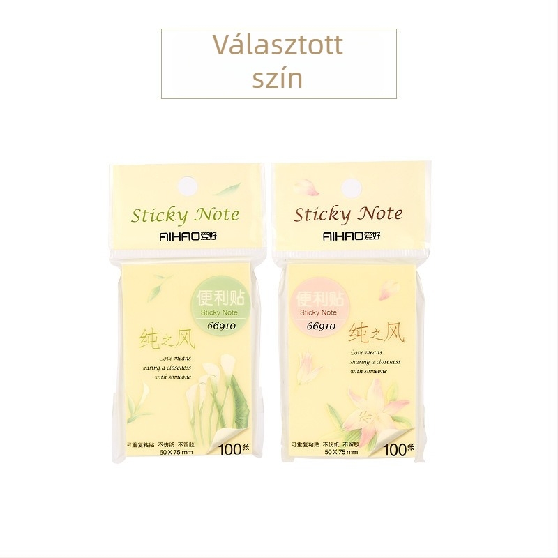 Hobbies ragasztós jegyzetek jegyzetfüzet, modell 66907, ragasztható, papíralapú borító, 1 belső oldal