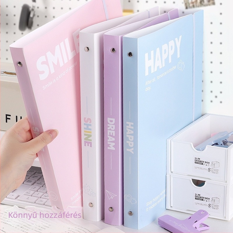 Leválasztható mappa pánttal, nagy kapacitású vizsgafájl-tároló, INS stílus, PVC anyag, csat mérete 15 mm, A3-as papírhoz