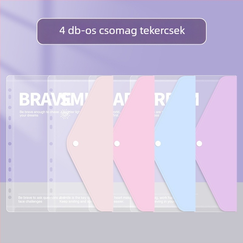 Leválasztható mappa pánttal, nagy kapacitású vizsgafájl-tároló, INS stílus, PVC anyag, csat mérete 15 mm, A3-as papírhoz
