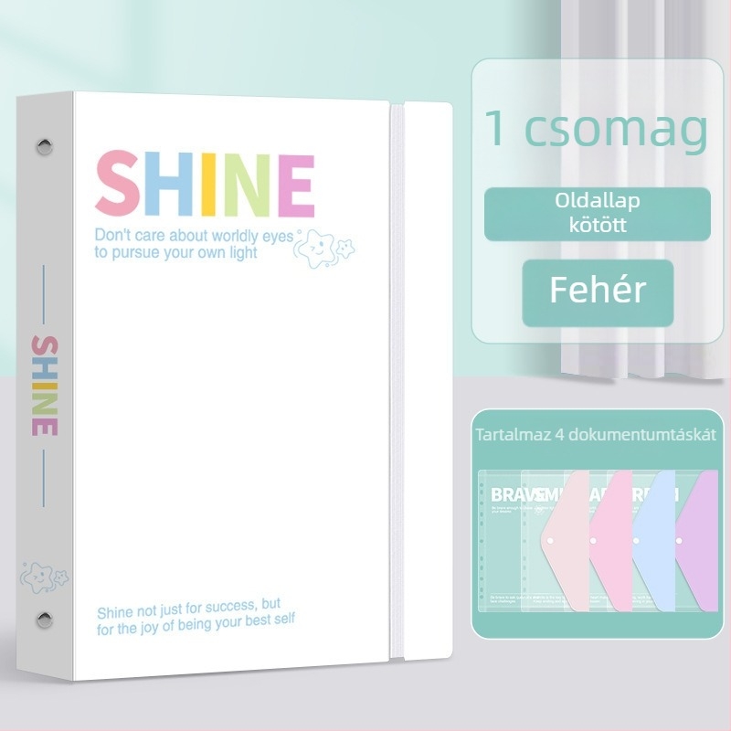 Leválasztható mappa pánttal, nagy kapacitású vizsgafájl-tároló, INS stílus, PVC anyag, csat mérete 15 mm, A3-as papírhoz