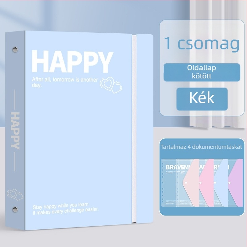 Leválasztható mappa pánttal, nagy kapacitású vizsgafájl-tároló, INS stílus, PVC anyag, csat mérete 15 mm, A3-as papírhoz