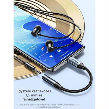 Samzhe TY101 USB-C fejhallgató DAC adapter 3,5 mm-es csatlakozóval