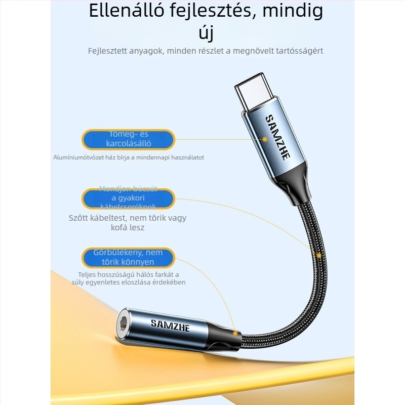 Samzhe TY101 USB-C fejhallgató DAC adapter 3,5 mm-es csatlakozóval