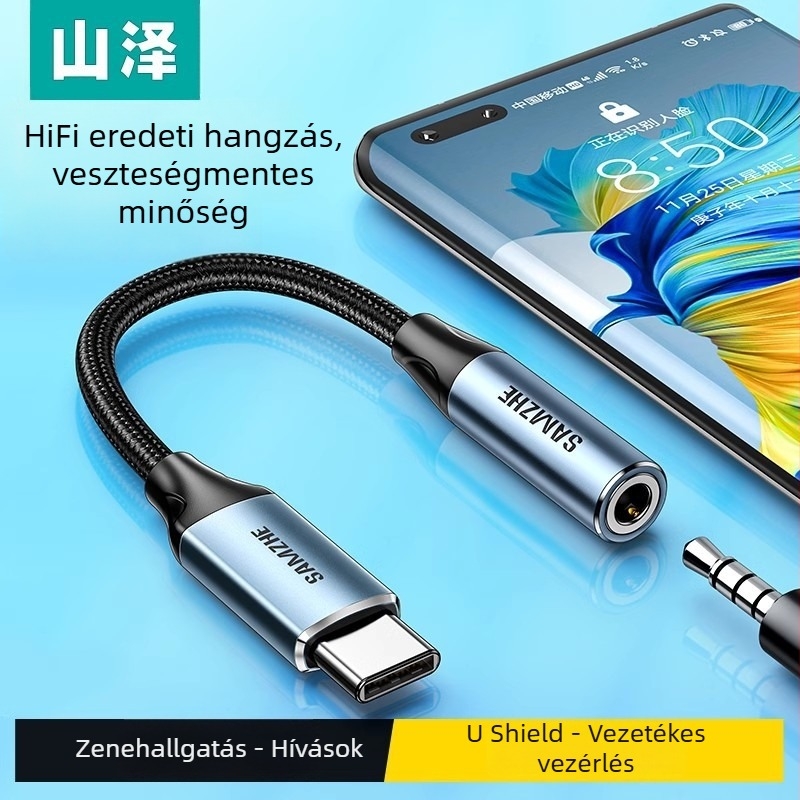 Samzhe TY101 USB-C fejhallgató DAC adapter 3,5 mm-es csatlakozóval