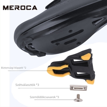 MEROCA ROAD LOCK pedál, országúti kerékpárhoz – SPD rendszer, nylon pedál rögzítő mechanizmussal