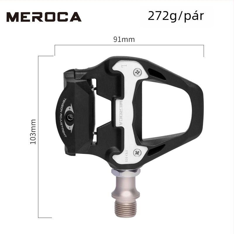 MEROCA ROAD LOCK pedál, országúti kerékpárhoz – SPD rendszer, nylon pedál rögzítő mechanizmussal