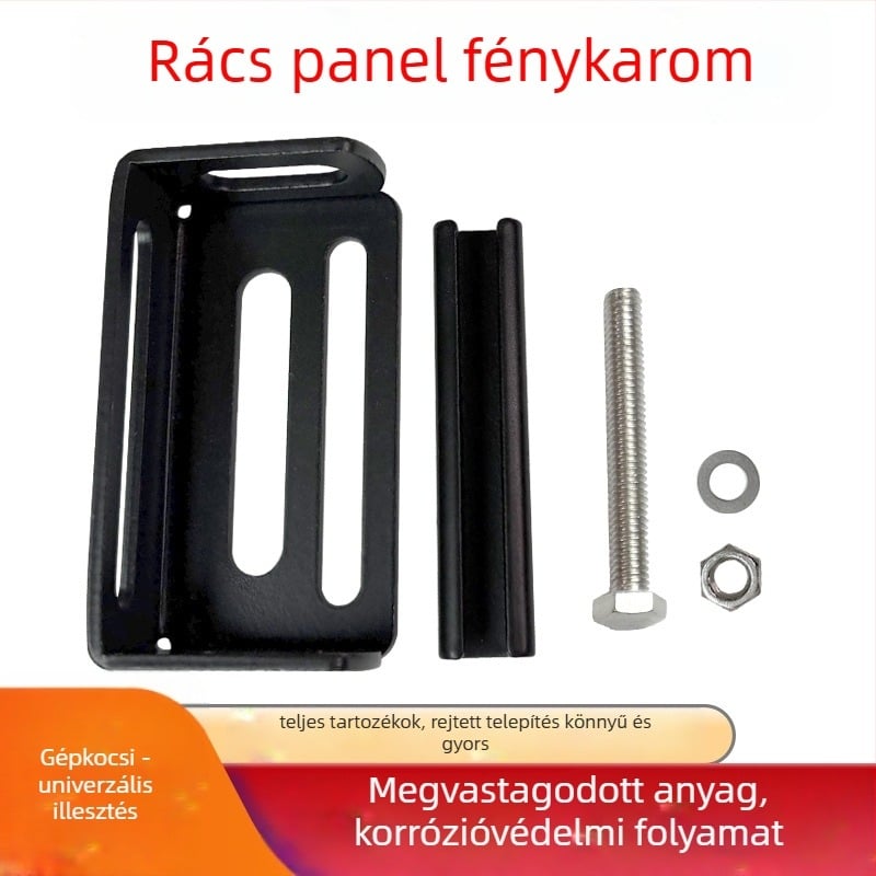 Láthatatlan rács tartó az autó elejéhez a fénycső rögzítéséhez — vasból készült középső hálós tartó, autók és teherautók számára