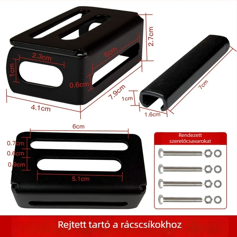 Láthatatlan rács tartó az autó elejéhez a fénycső rögzítéséhez — vasból készült középső hálós tartó, autók és teherautók számára