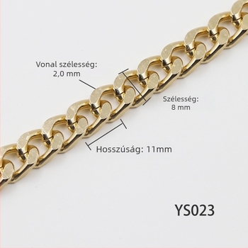 Alumínium kubai lánc, elektroplakolás, Kód 015, Nyár 2025