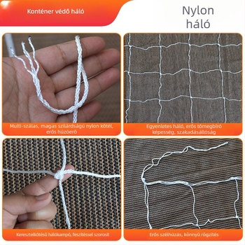Konténerháló, nejlon tömítőháló anti-dőlés funkcióval, standard és magas-kub konténerekhez