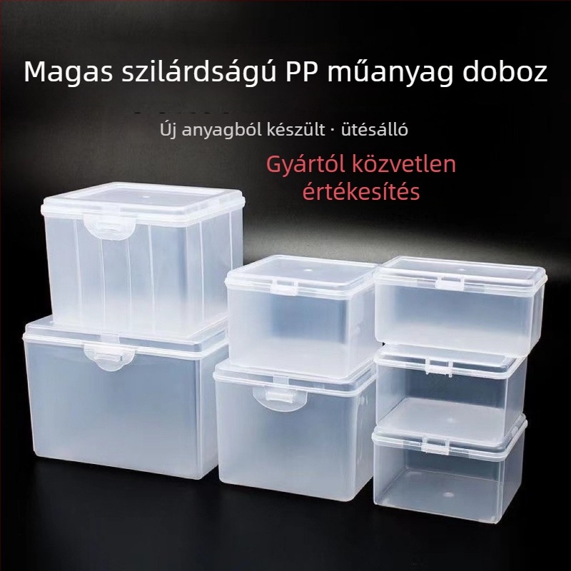 Fejlámpa csomagoló doboz, PP műanyag, 1 L kapacitás, modern minimalista kialakítás