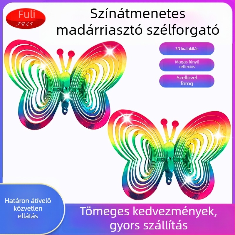 Madárriasztó szélforgó harang teraszra és kertbe – ABS, Fu Li