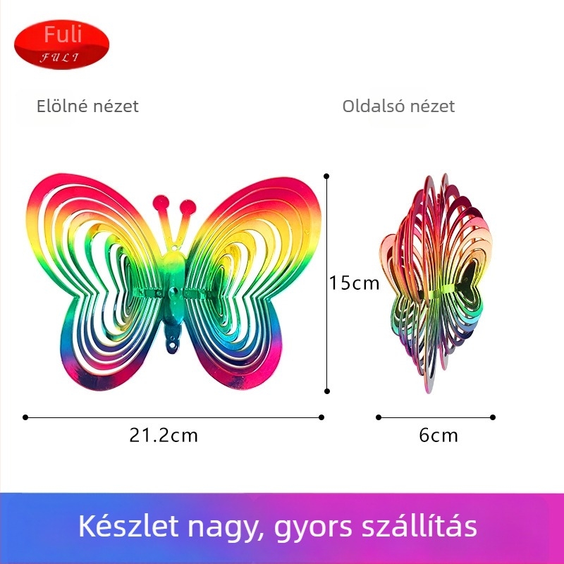 Madárriasztó szélforgó harang teraszra és kertbe – ABS, Fu Li