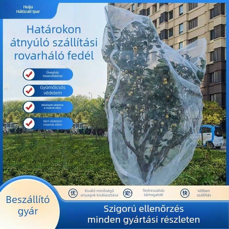 Rovarok elleni háló PE anyagból, 60 szem, Huiju márka, udvarra, kertre és ültetvényhez