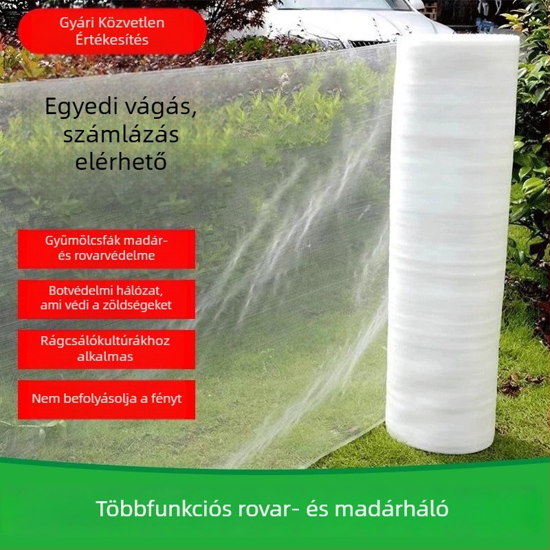 Üvegházi rovar- és madárvédő háló sűrű hálóval zöldségekhez és gyümölcsfákhoz