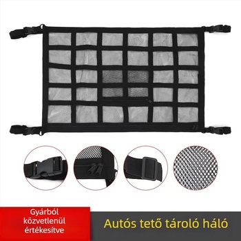 Csomagtartó hálós tároló, 3 rekesz, csempés elrendezés, logóval testreszabható