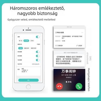 Kangzhao tablettás doboz, rajzfilmszerű stílus, hordozható, 50 ml kapacitás, TPU és műanyag