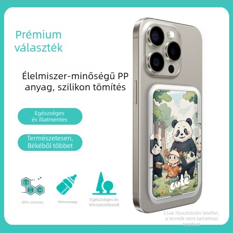 Kangzhao tablettás doboz, rajzfilmszerű stílus, hordozható, 50 ml kapacitás, TPU és műanyag