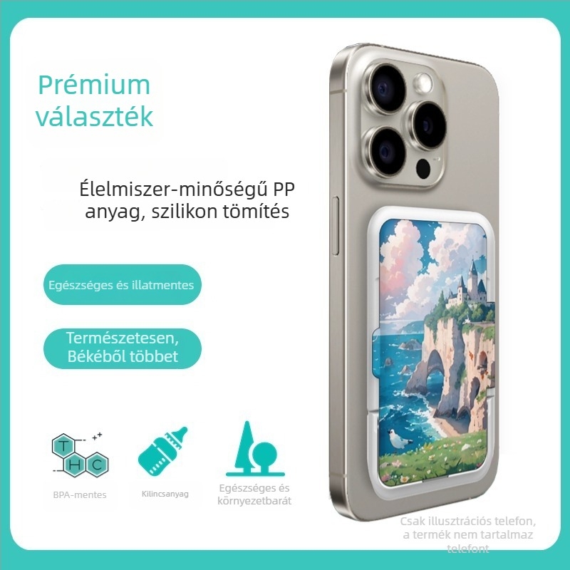 Kangzhao tablettás doboz, rajzfilmszerű stílus, hordozható, 50 ml kapacitás, TPU és műanyag