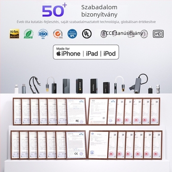 KINMAX AD06 Type-C-s 3,5 mm-es audio- és töltőadapter – 2 az 1-ben fejhallgató- és töltőadapter Type-C eszközöknek (Google, Samsung, Huawei, Xiaomi, Apple 15/16 sorozat)