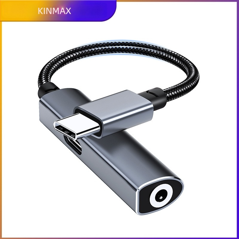 KINMAX AD06 Type-C-s 3,5 mm-es audio- és töltőadapter – 2 az 1-ben fejhallgató- és töltőadapter Type-C eszközöknek (Google, Samsung, Huawei, Xiaomi, Apple 15/16 sorozat)