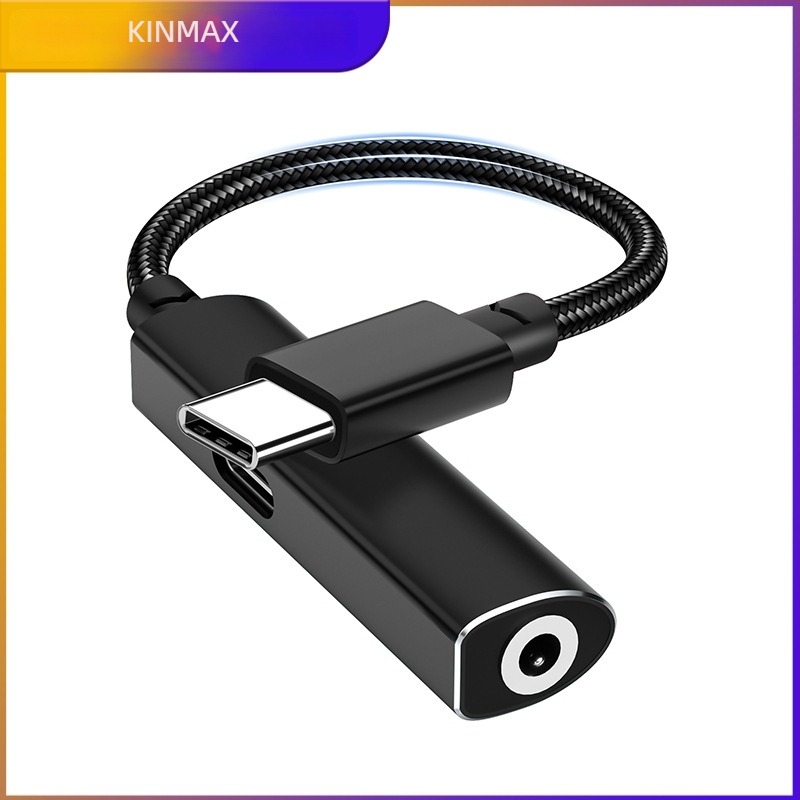 KINMAX AD06 Type-C-s 3,5 mm-es audio- és töltőadapter – 2 az 1-ben fejhallgató- és töltőadapter Type-C eszközöknek (Google, Samsung, Huawei, Xiaomi, Apple 15/16 sorozat)
