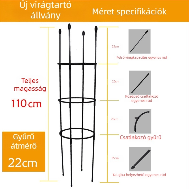 Rózsa virágállvány mászókerítéssel, növénytámasz erkélyre, európai stílus