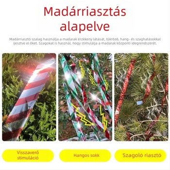 Madárriasztó szalag, fényvisszaverő csík, általános felhasználás, márka nélküli