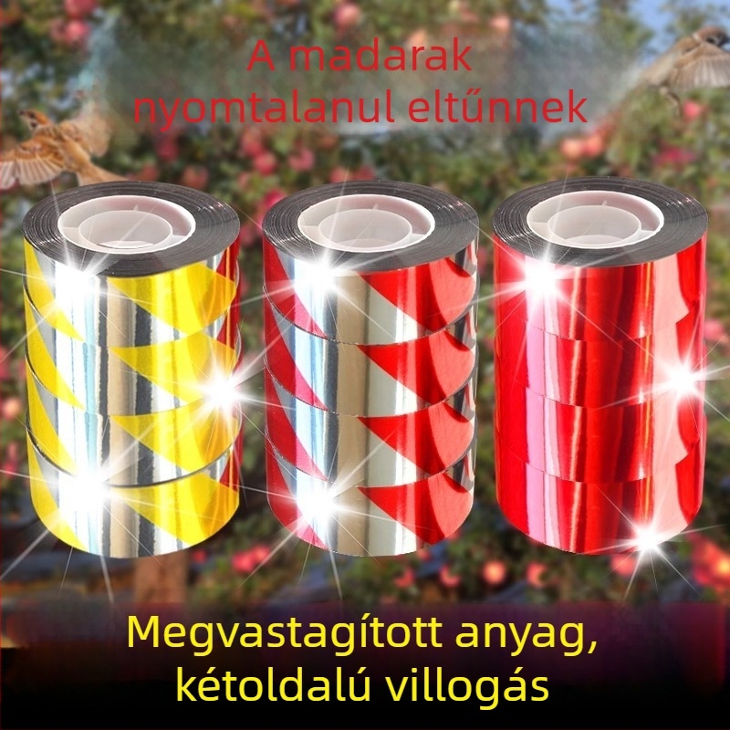 Madárriasztó szalag, fényvisszaverő csík, általános felhasználás, márka nélküli