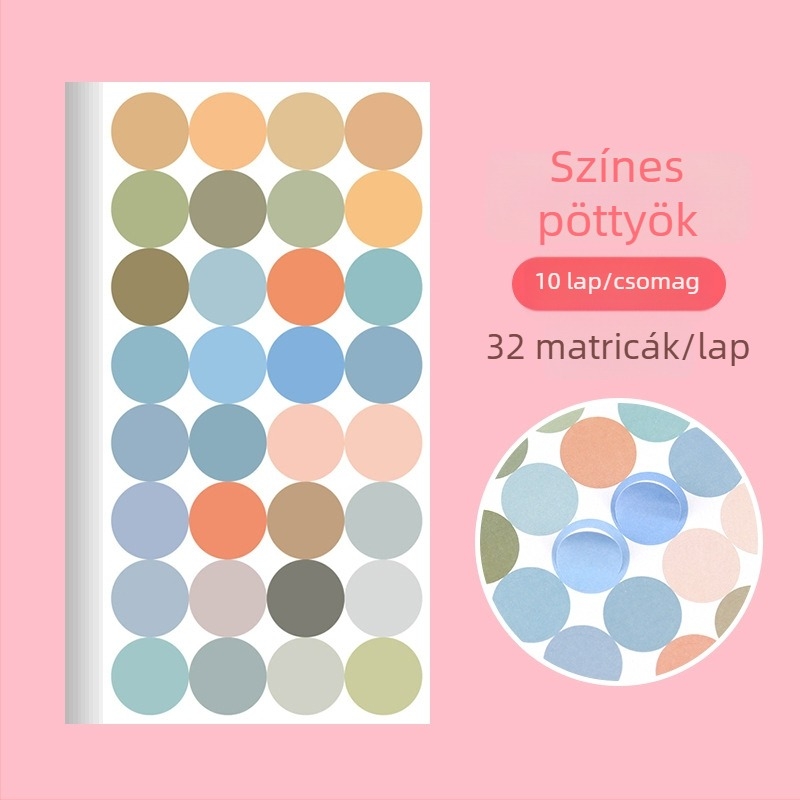 Moon Heng macaroon ragasztós jegyzetpapír, 150 lap, adagoló stílus, fedőanyag: papír, stílus: papírtégla, súly kb. 133,6 g