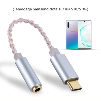 Kinmax BA02_R2 Type-C to DAC digitális audió dekóder és fejhallgató erősítő adapter, 32-bit 384 kHz, külső DAC ALC5686