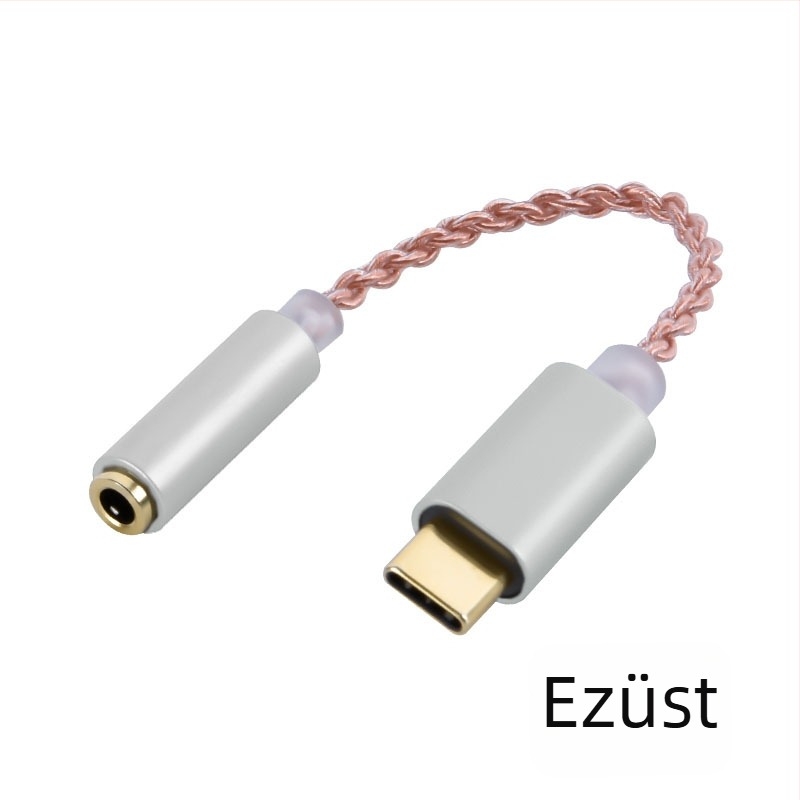 Kinmax BA02_R2 Type-C to DAC digitális audió dekóder és fejhallgató erősítő adapter, 32-bit 384 kHz, külső DAC ALC5686