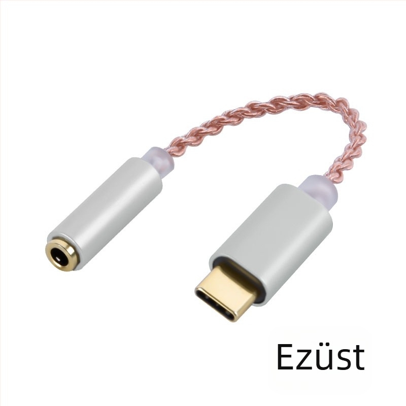 Kinmax BA02_R2 Type-C to DAC digitális audió dekóder és fejhallgató erősítő adapter, 32-bit 384 kHz, külső DAC ALC5686