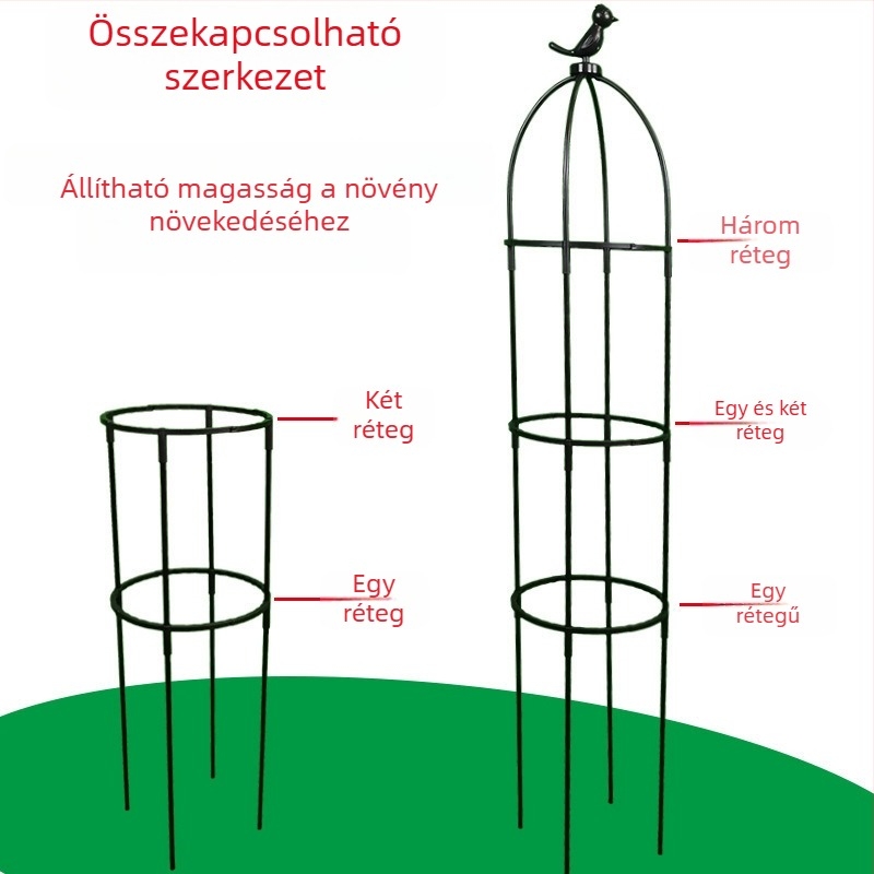 Klematisz kapaszkodó rács, rózsállvány, kertészeti kapaszkodó növényekhez, balkonra szánt kapaszkodó keret, Európai stílusú virágtartó